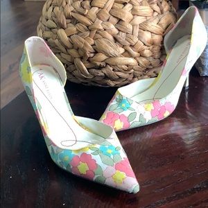 AK Anne Klein floral Christa 3 inch heels